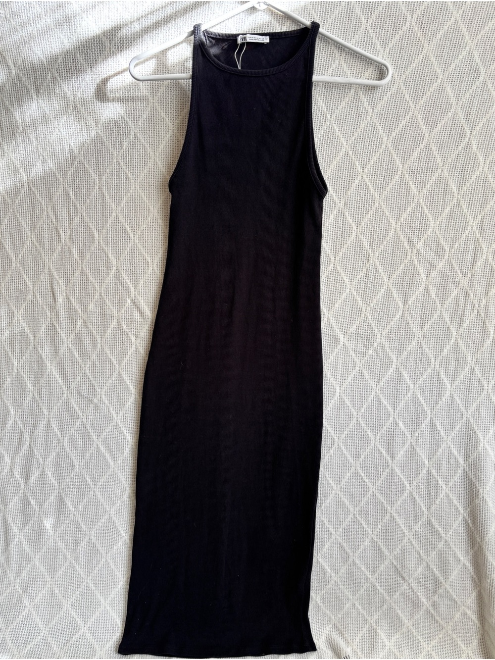 Zara Black Ribbed Tank Maxi Dress Romantic Date Night